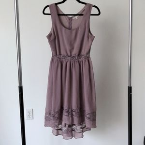 Charlotte Russe Dusty Purple Mauve Chiffon High Low Dress